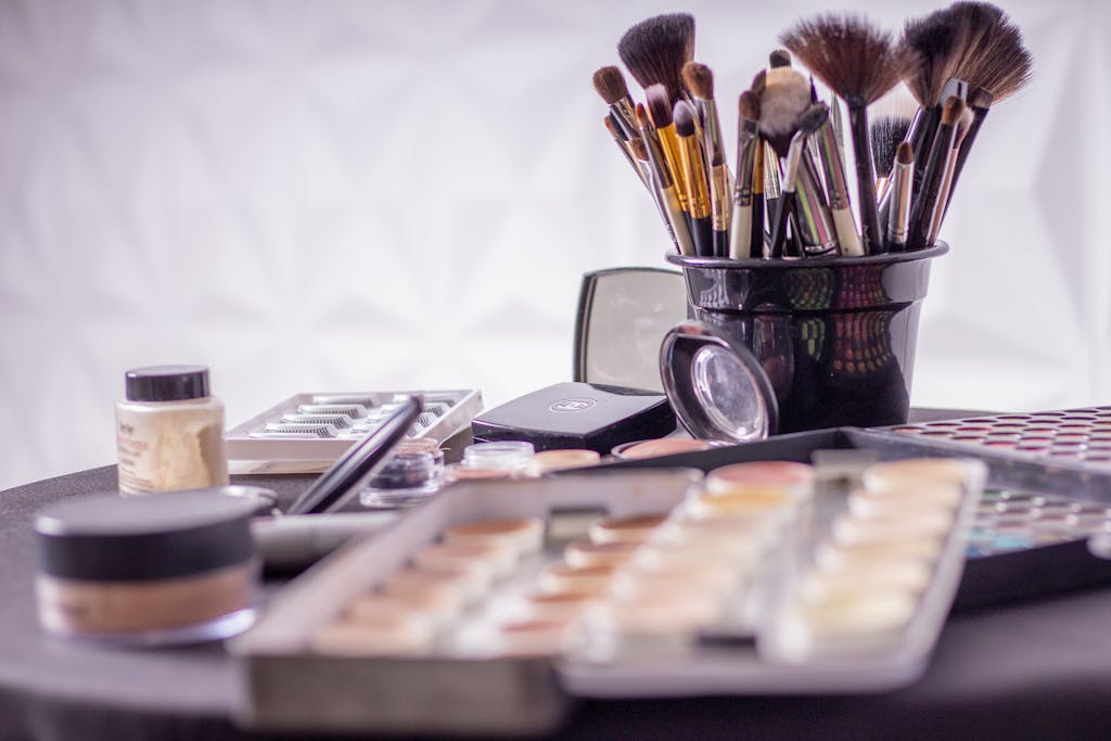 Makeup Brush on Black Container